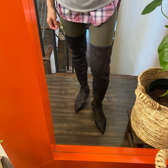 🆕Zara over-knee fabric boots:Brand New - Picture 2 of 10